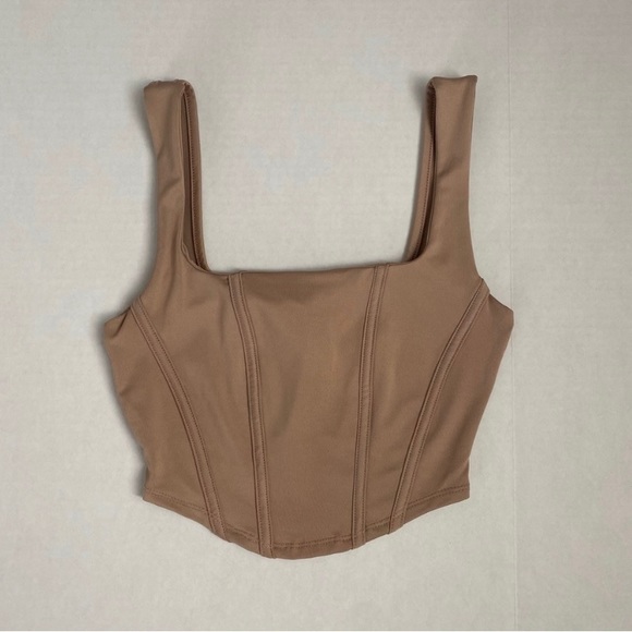 Corset Style Tan Stretchy Top Fashion Nova - Picture 2 of 8